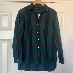 Gap Green Flamnel Button Up Shirt